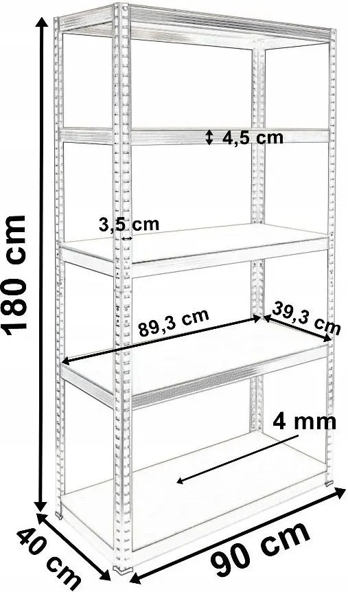 Etajera TopEshop G9040 (Silver)