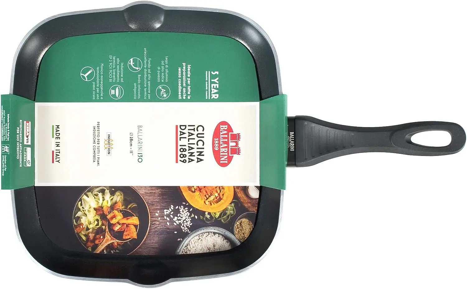 Tigaie-grill Ballarini 130 28x28cm (Black)