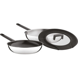 Набор сковородок Berghoff Essentials Uqonic Downdraft 1111048 (Inox/Black)