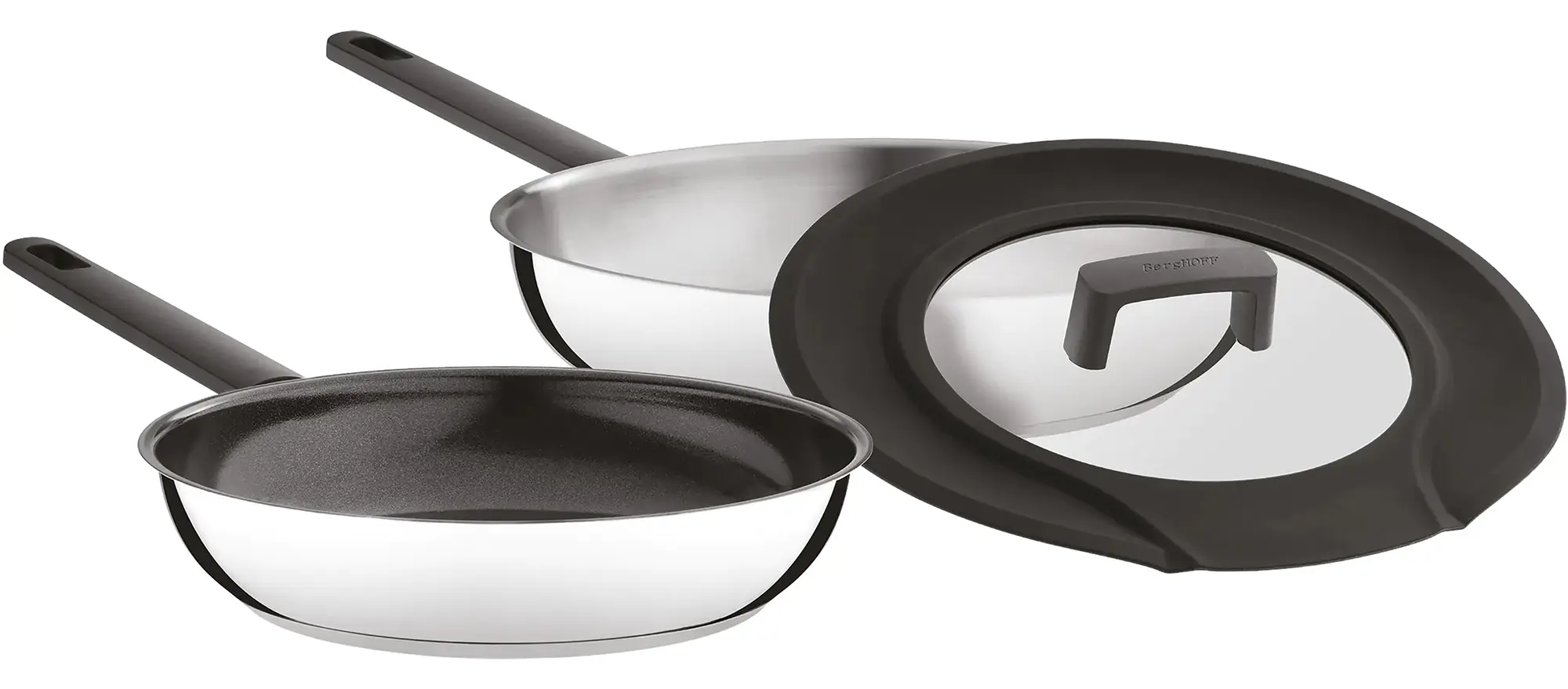 Набор сковородок Berghoff Essentials Uqonic Downdraft 1111048 (Inox/Black)