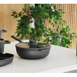 Сковорода-вок с крышкой Berghoff Leo Stone+ 3950596 (Black) Thumb