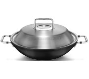 Tigaie-wok cu capac Fissler Luno Wok 31cm (Inox)