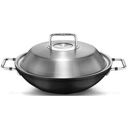 Tigaie-wok cu capac Fissler Luno Wok 31cm (Inox)