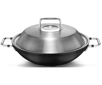 Сковорода-вок с крышкой Fissler Luno Wok 31cm (Inox)