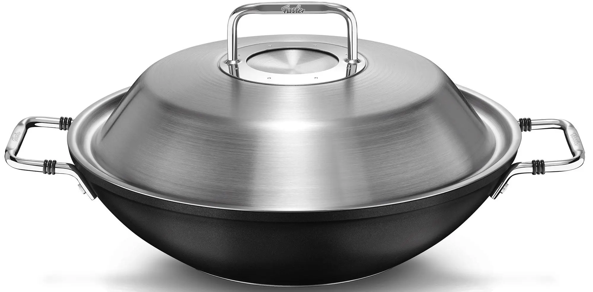 Tigaie-wok cu capac Fissler Luno Wok 31cm (Inox)
