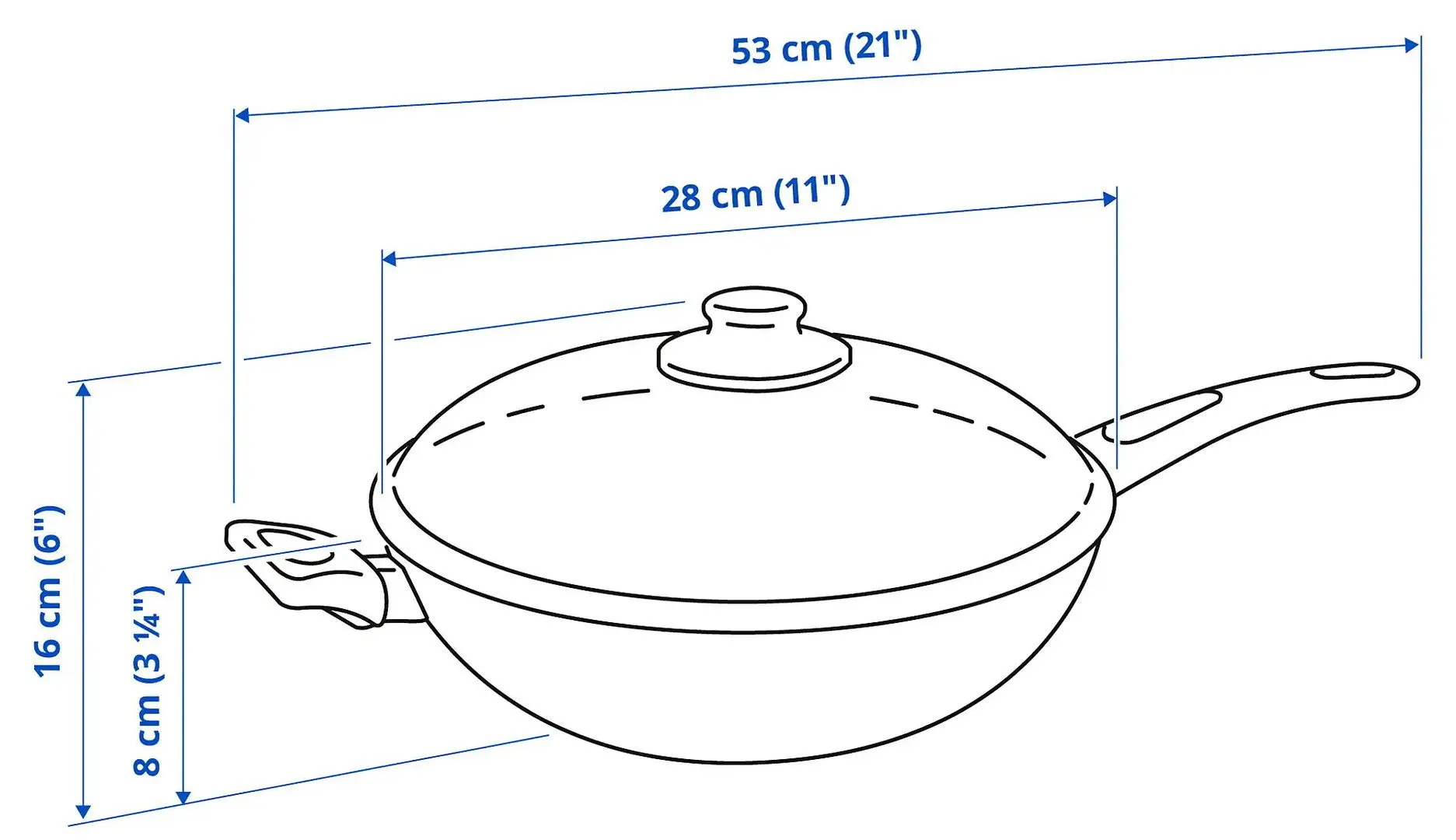 Tigaie cu capac Ikea Hemlagad 28cm (Negru) - 8