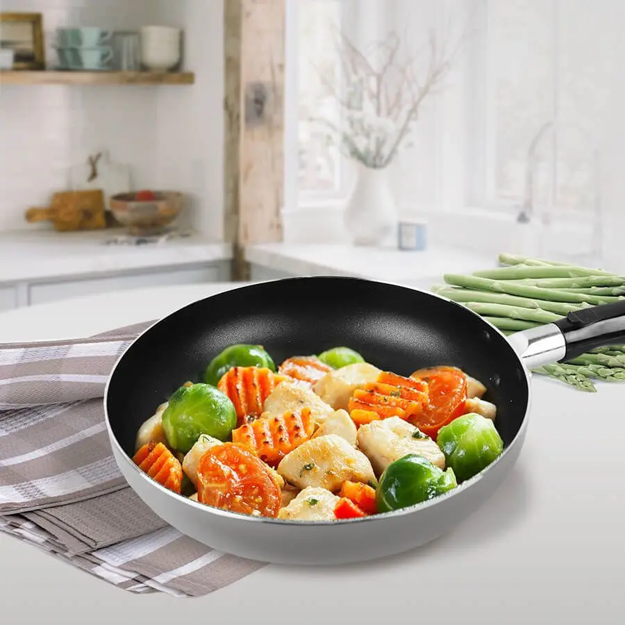 Сковорода с крышкой Maestro Basic Mr-1200-26 26cm (Grey/Light Grey)