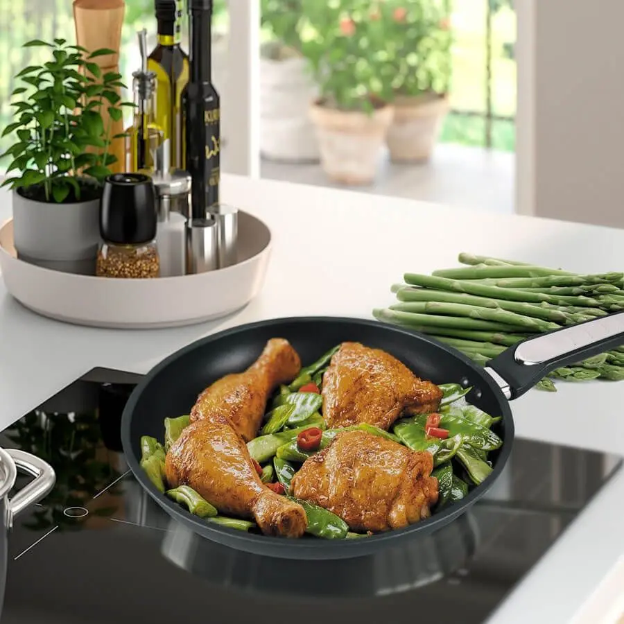 Tigaie cu capac Maestro Mr-1207-28 28cm (Black) - 6