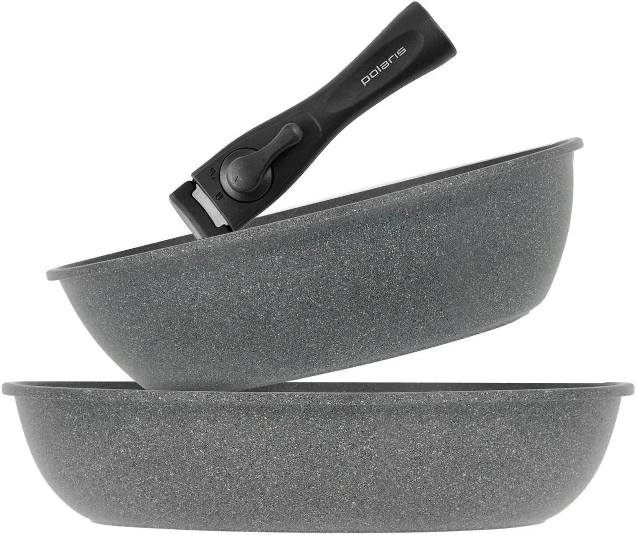 Набор сковородок Polaris EasyKeep-3D (Black/Grey)