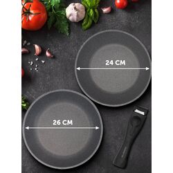 Набор сковородок Polaris EasyKeep-3D (Black/Grey) Thumb