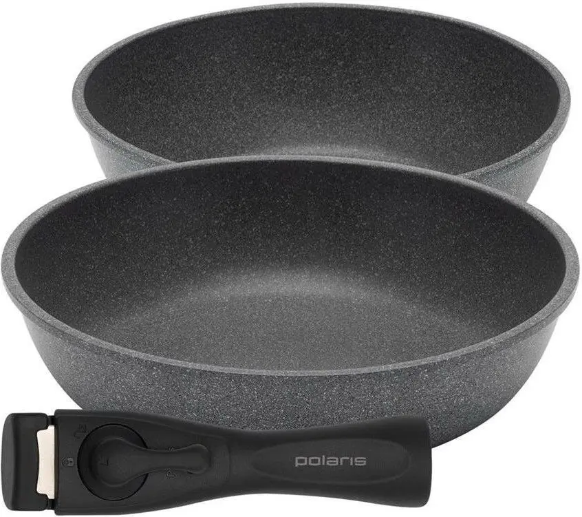Набор сковородок Polaris EasyKeep-3D (Black/Grey)