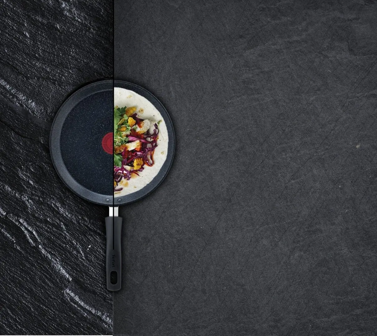 Сковорода для блинов Tefal Black Stone G2813872 (Black)