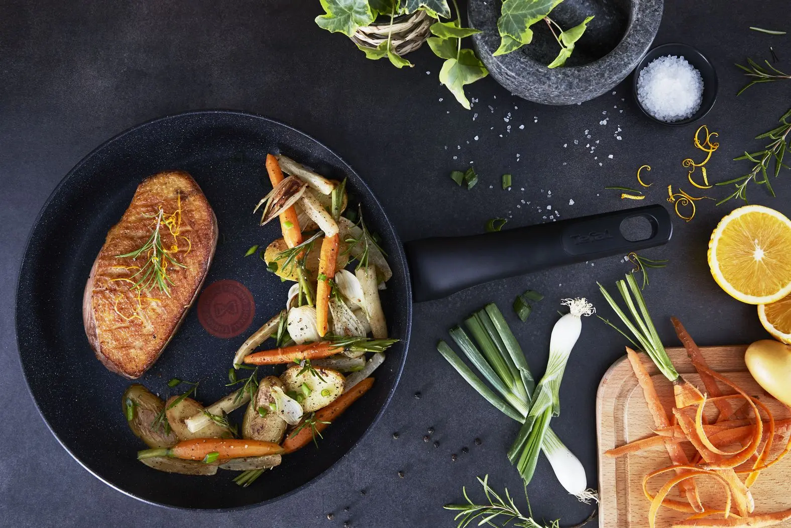 Tigaie Tefal Black Stone G2810572 (Black)