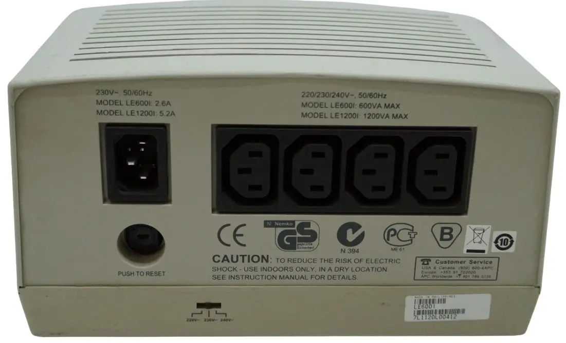 Stabilizator de tensiune APC LE1200I (White) - 3