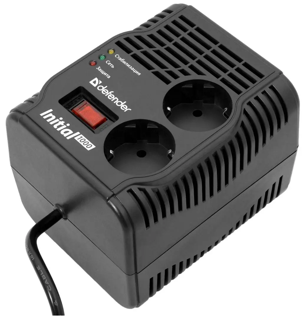 Стабилизатор напряжения Defender AVR Initial 1000 (Black)