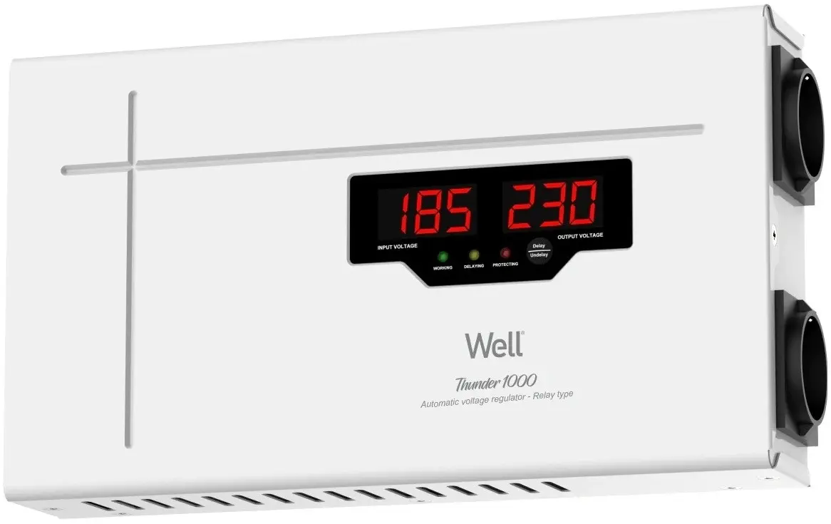 Stabilizator de tensiune Well Thunder 1000 VA (White)