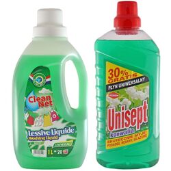 Set pentru spălătorie/curățare Clean Net Lessive Liquide 1L + Achem Unisept Bez 1L Thumb
