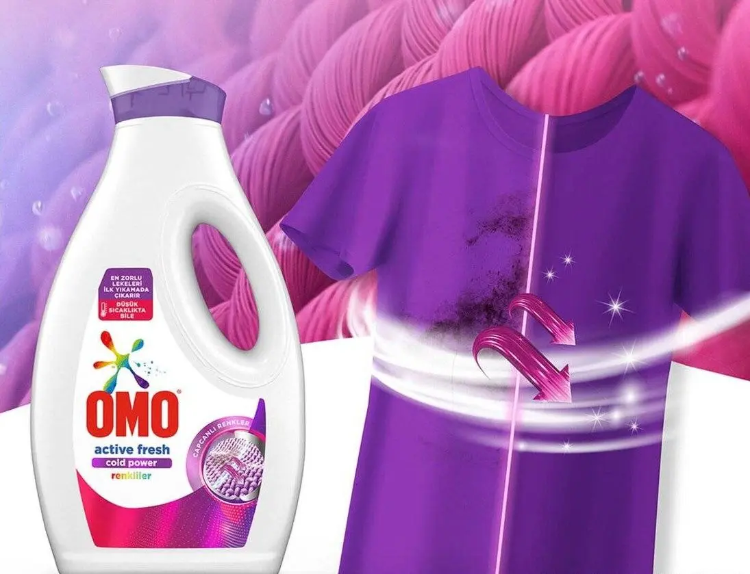 Гель для стирки Omo Active Cold Power Renkliler 1.69L - 3