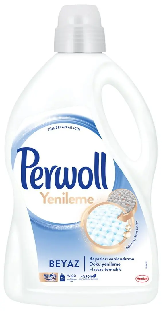 Гель для стирки Perwoll Yenileme White 3L