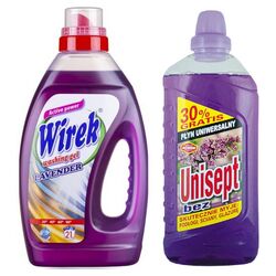 Set pentru spălătorie/curățare Wirek Lavender 2L + Achem Unisept Bez 1L