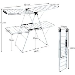 Сушилка для белья Costway HW67777 (White/Black) Thumb