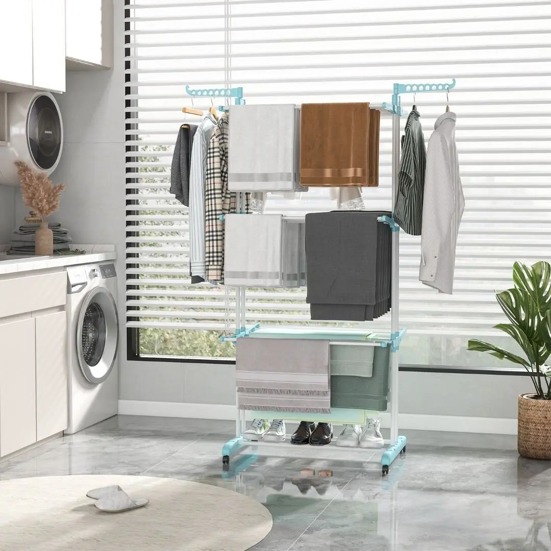 Uscator de rufe Costway JZ10165BL (Grey/Blue)