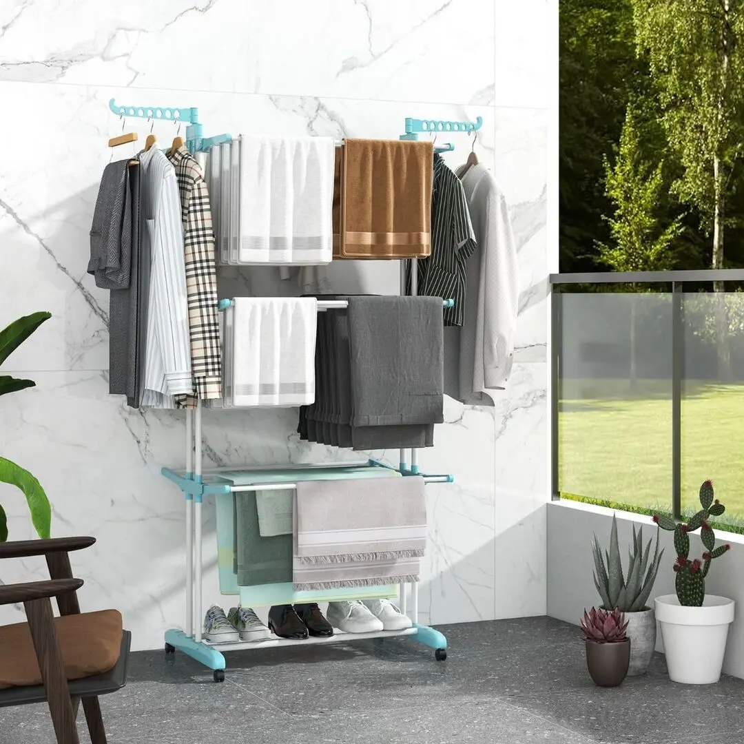 Uscator de rufe Costway JZ10165BL (Grey/Blue)