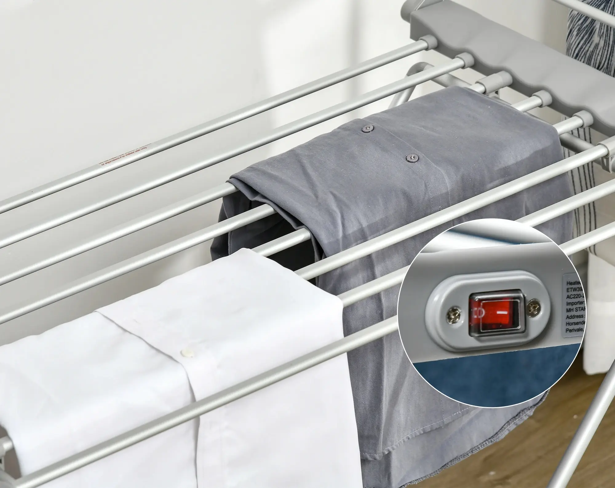 Uscator de rufe electric Homcom 850-198V90 (Silver) - 4