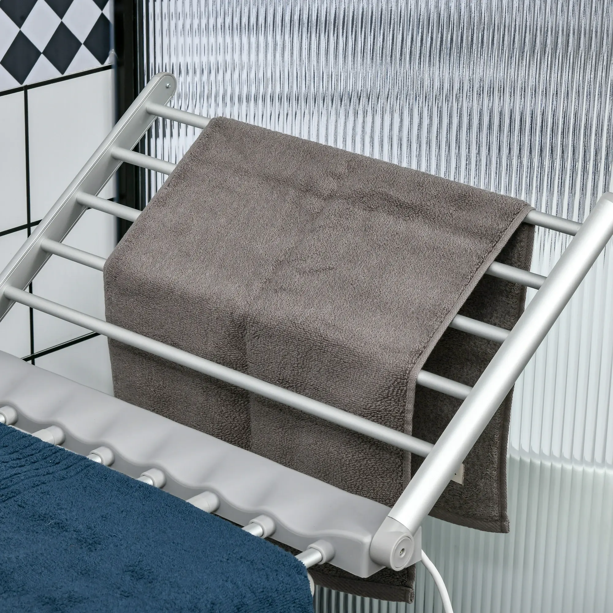 Uscator de rufe electric Homcom 850-198V90 (Silver) - 5