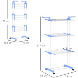Uscator de rufe Homcom 850-208V00BU (White/Blue) Thumb