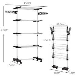 Uscator de rufe Homcom 850-295V00BK (Silver) Thumb