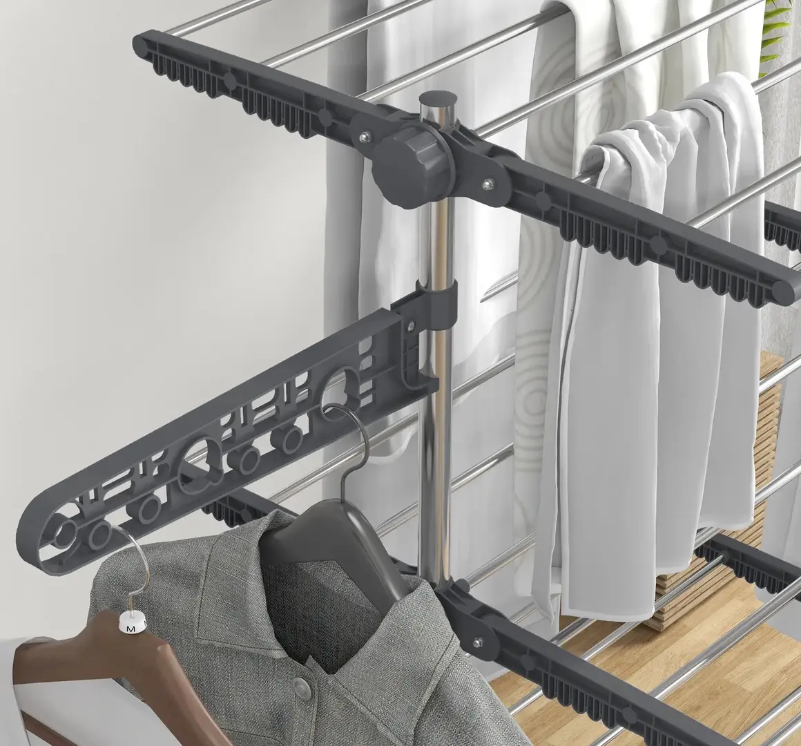 Uscator de rufe Homcom 850-295V00GY (Silver/Grey) - 6