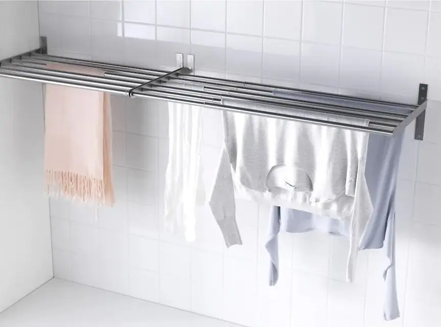 Сушилка для белья настенная Ikea Grundtal 67-120 cm (Нержавеющая сталь)