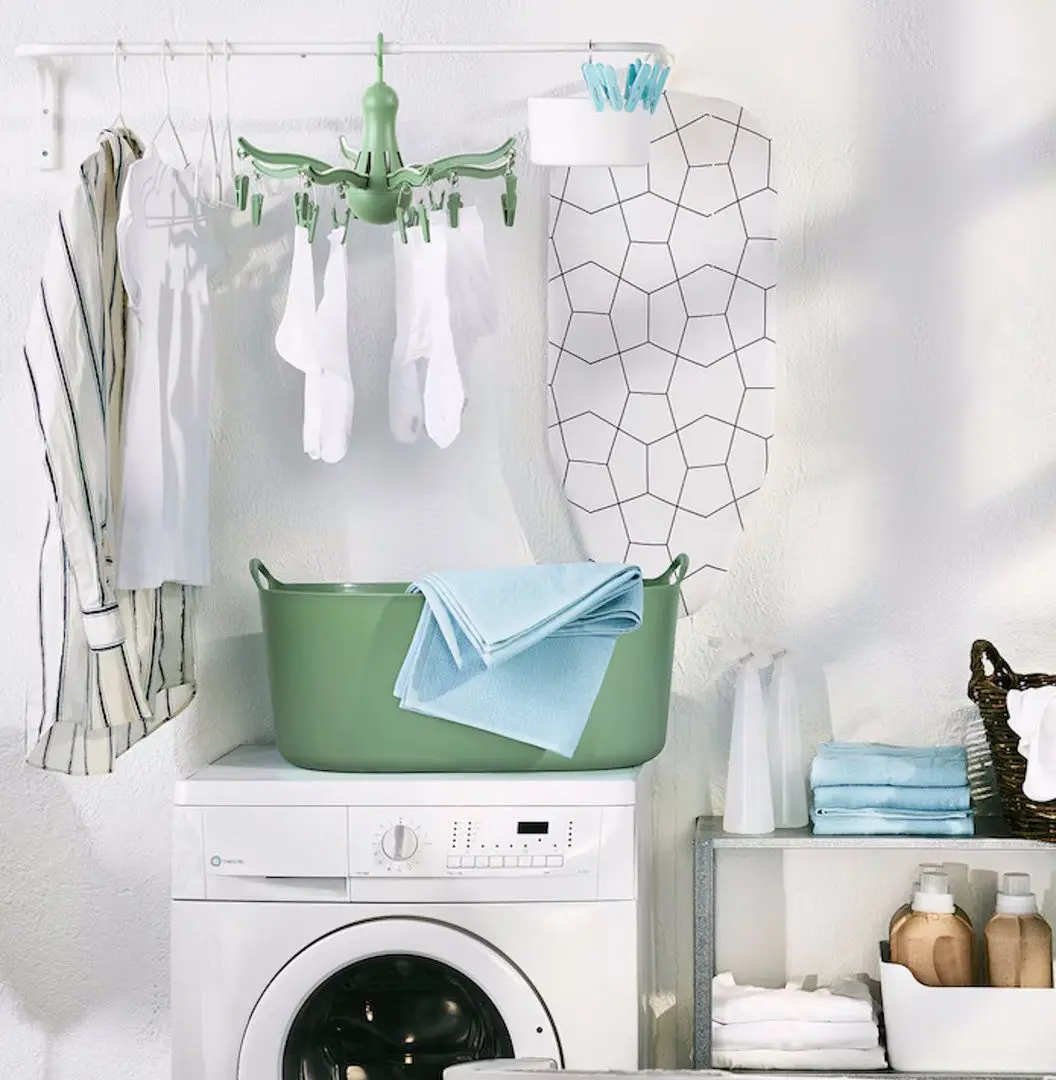 Сушилка для белья подвесная Ikea Pressa 16 крючки (Зеленая)