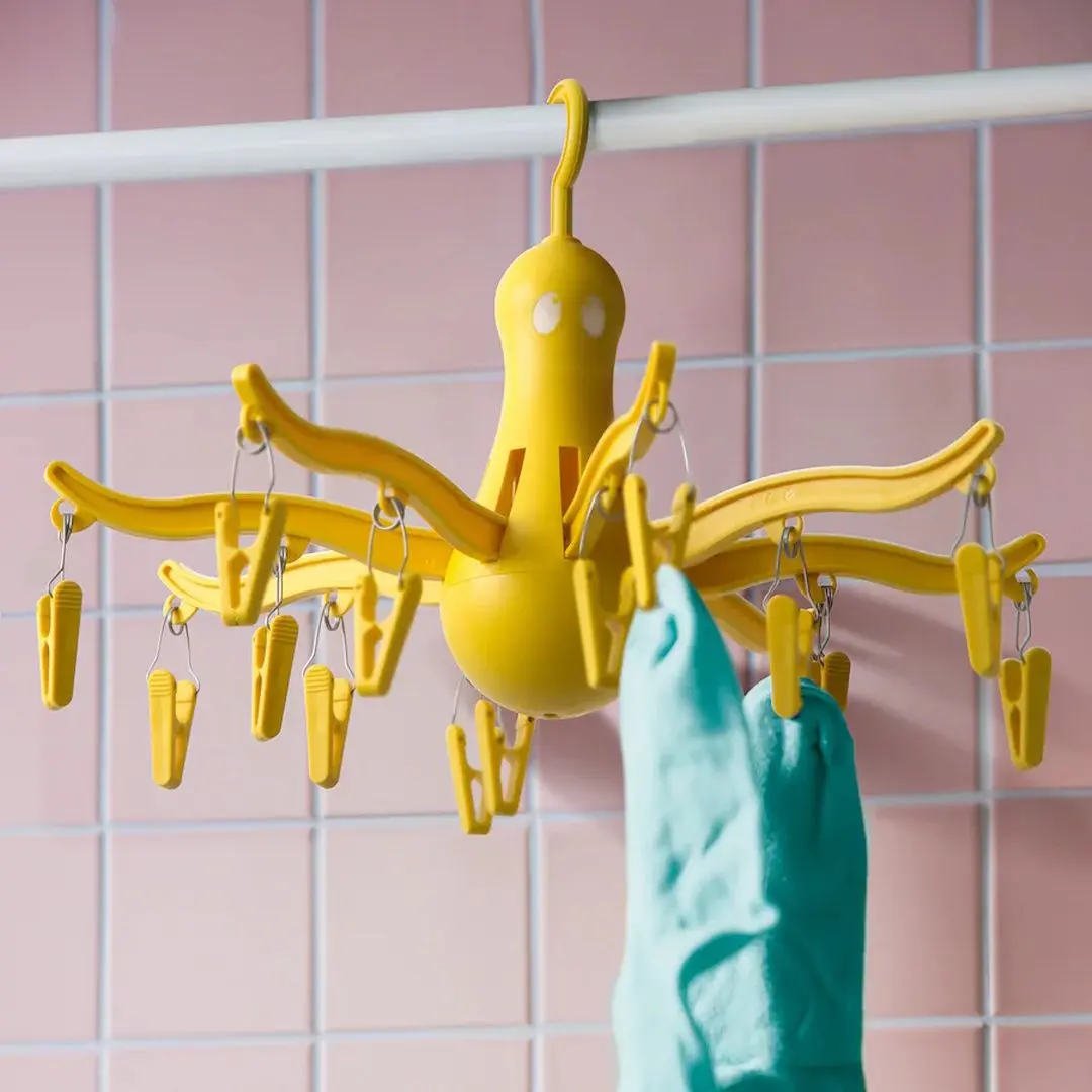 Сушилка для белья подвесная Ikea Pressa 16 крючки (Желтый)