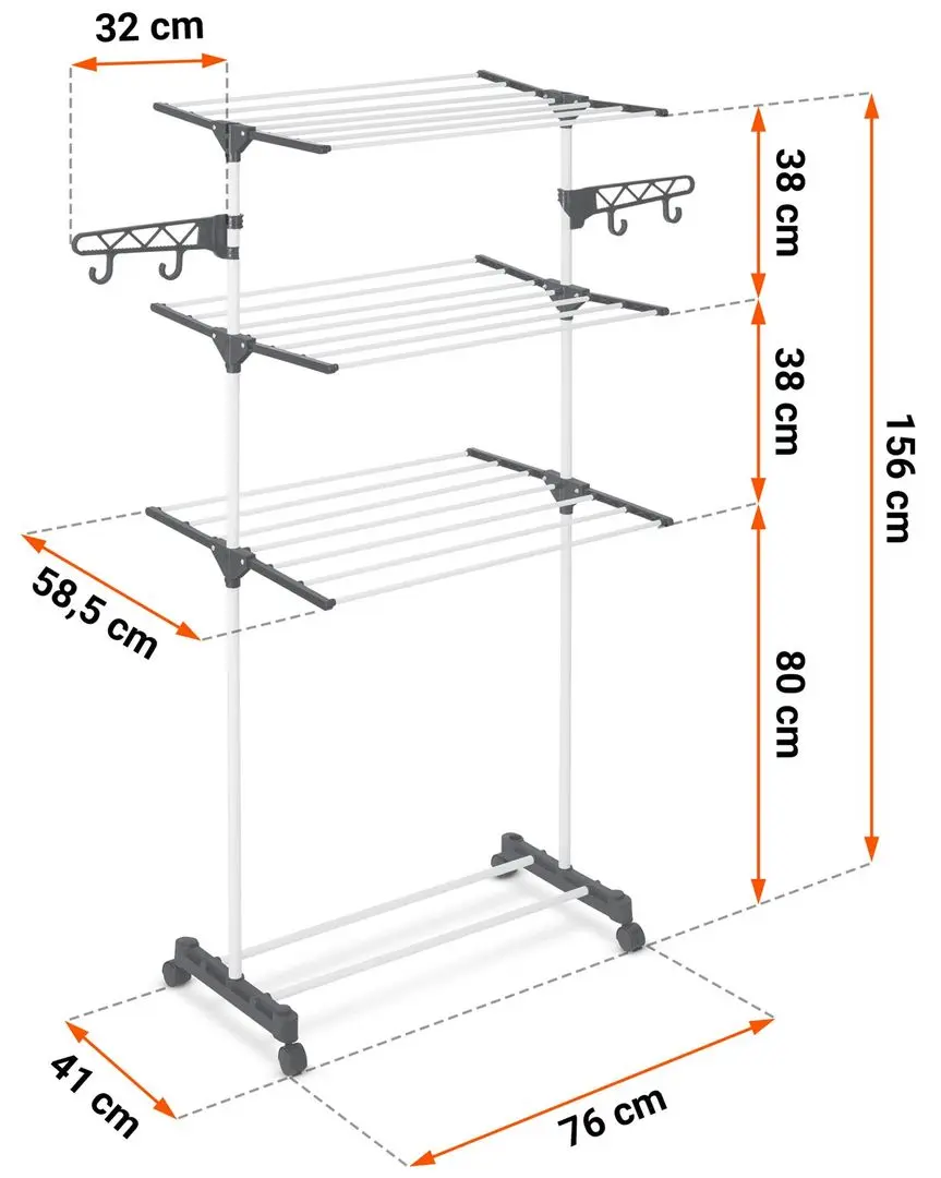 Сушилка для белья Massido Delia (White/Black)