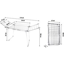 Uscator de rufe pe podea Massido Lina 22m (Inox) Thumb