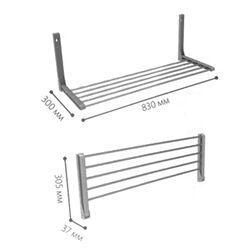 Uscator de rufe de perete Nika СН80-Б (White) Thumb