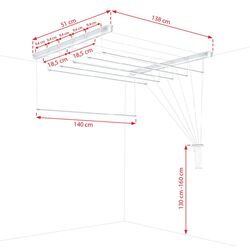 Uscator de rufe Sepio 6x140cm 8363 (Black) Thumb