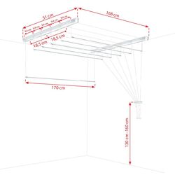 Uscator de rufe Sepio 6x170cm 8394 (Black) Thumb