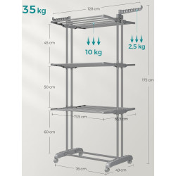 Uscator de rufe Songmics LLR701G01V1 (Grey) Thumb