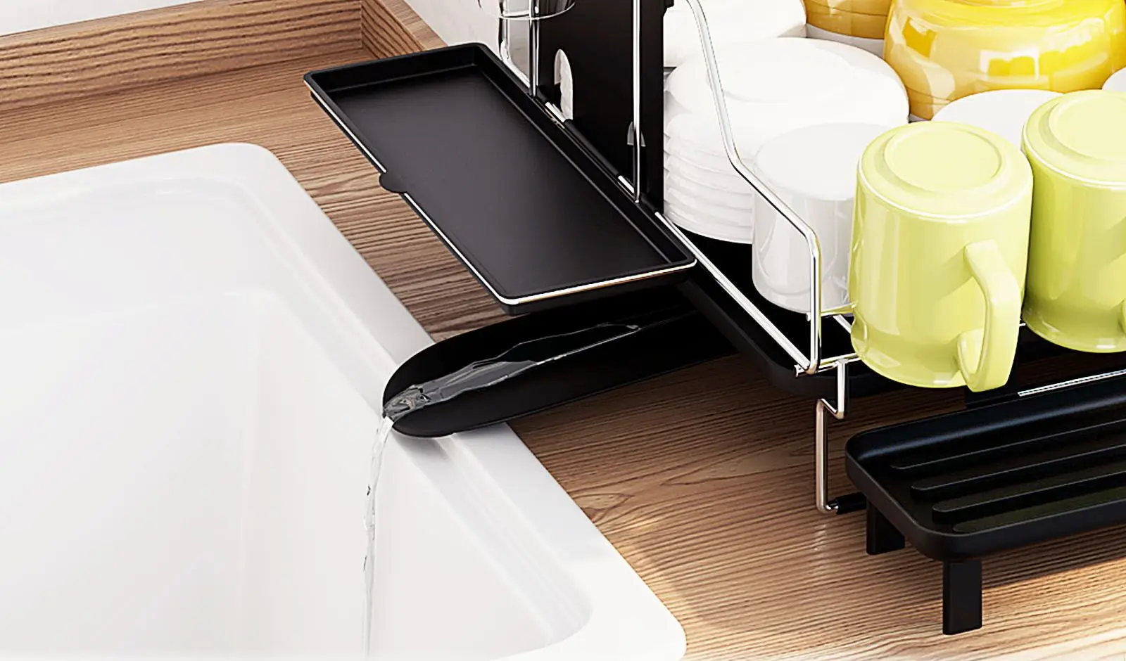 Uscator vase Costway KC55266 (Black) - 5