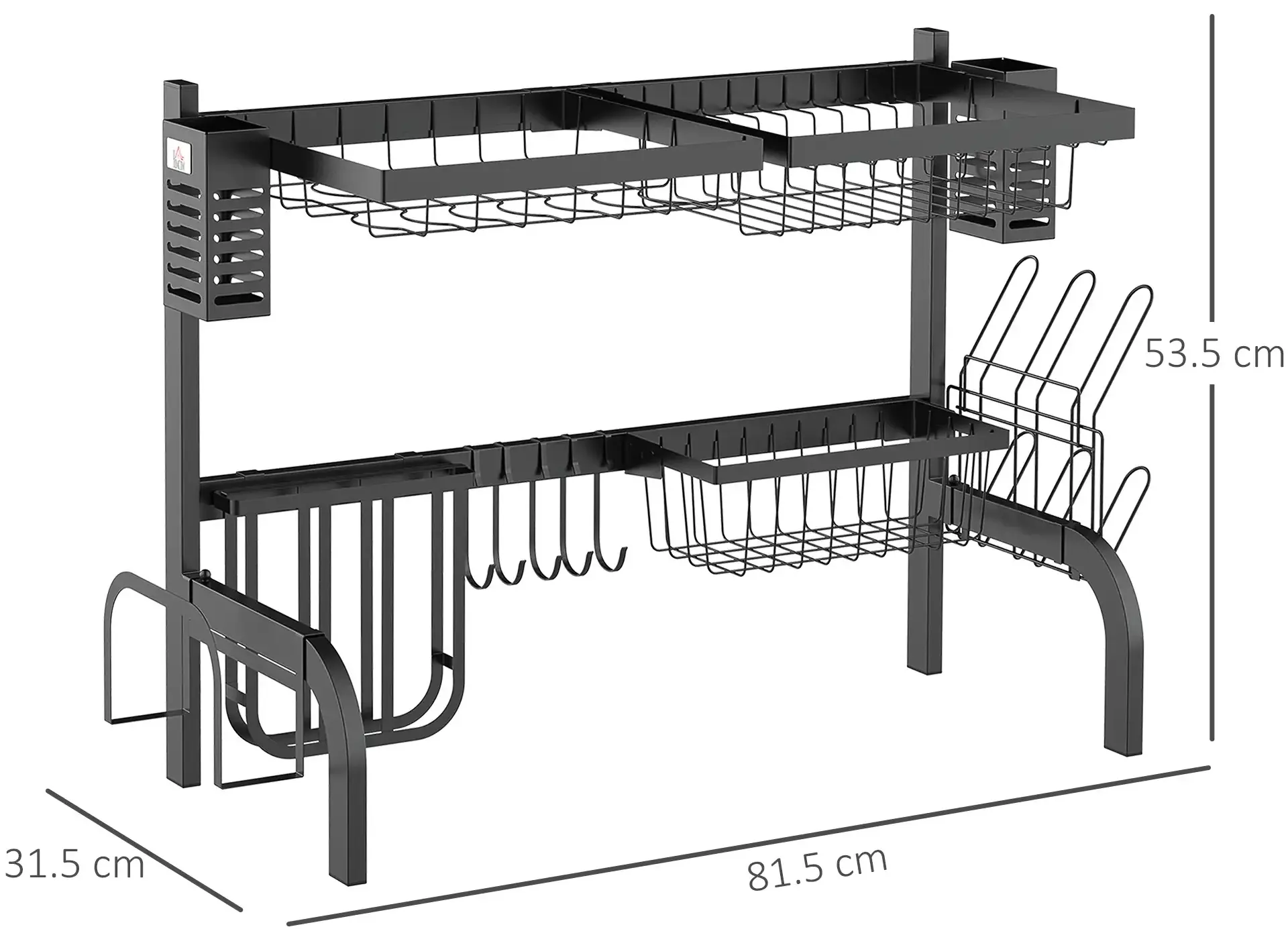 Uscator vase Homcom 801-285V00BK (Black) - 7