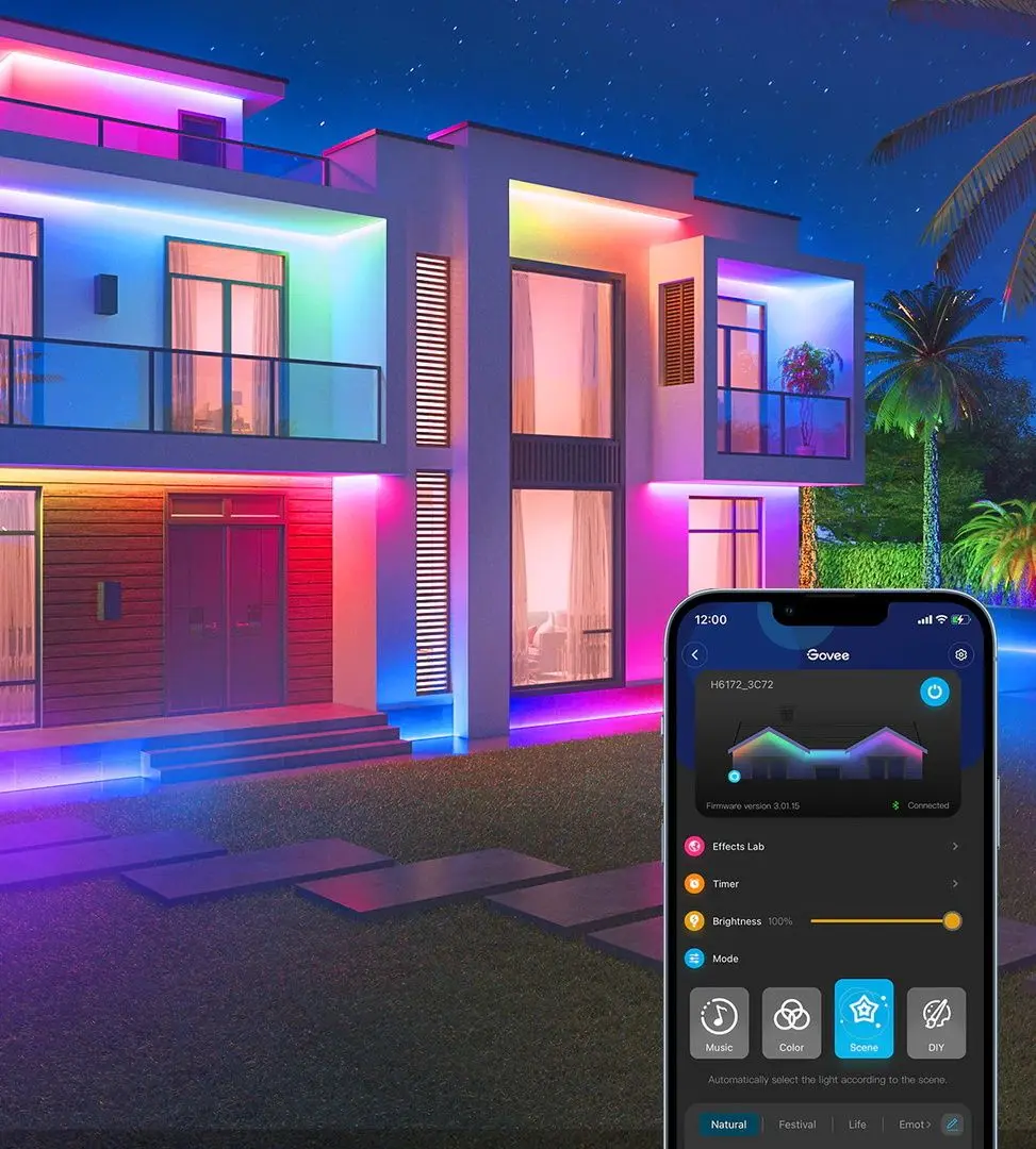 Светодиодная лента Govee H6172 RGBIC Wi-Fi 10m - 3