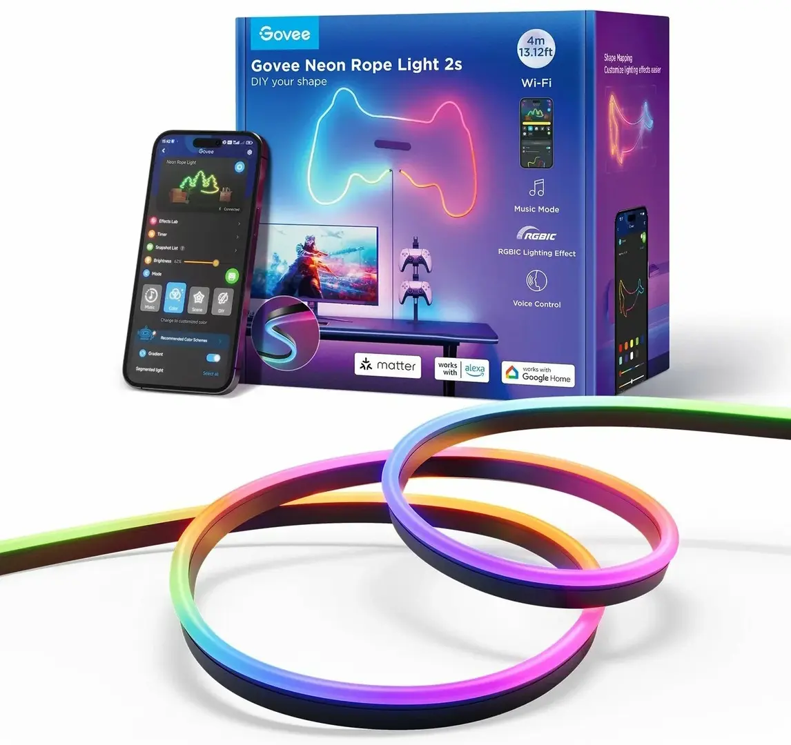 Светодиодная лента Govee Neon Rope Strip Ligth 2s H61D4C11