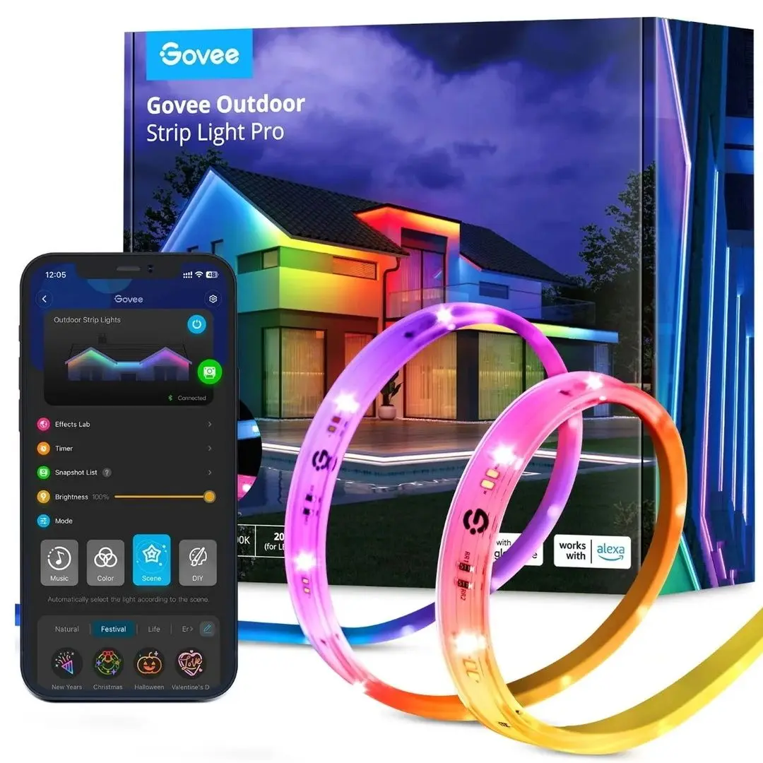 Banda LED Govee Outdoor LED Strip Lights Pro RGBICWW H70A1 10m