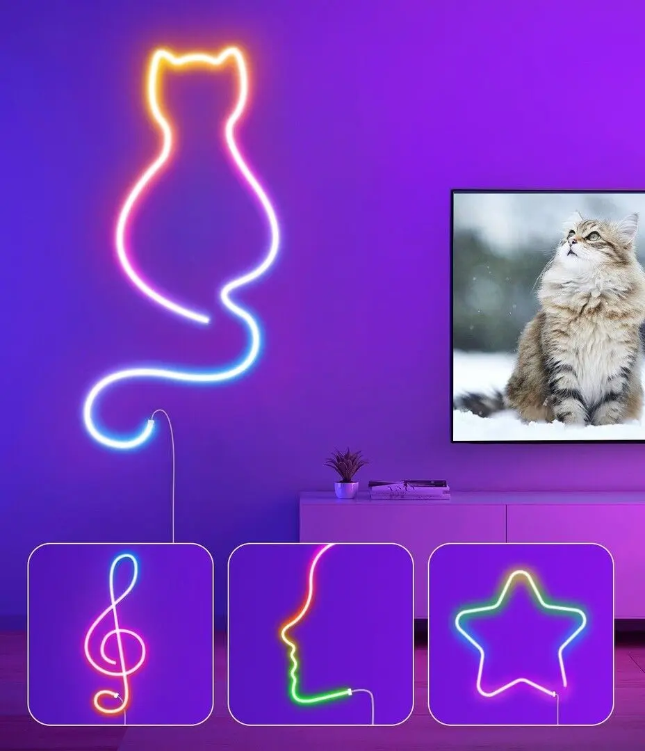 Светодиодная лента Govee RGBIC LED Neon Rope Light 5m - 2