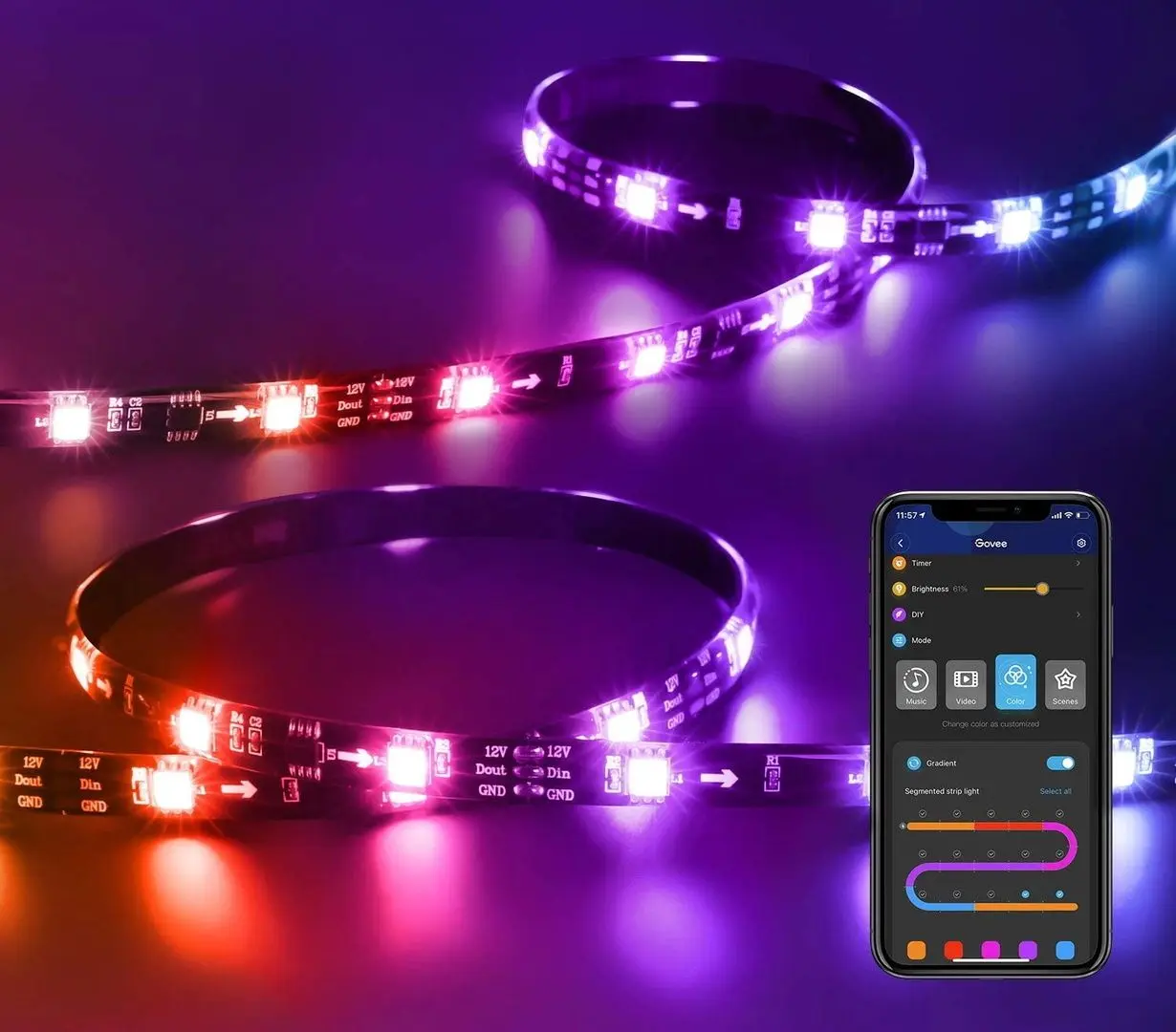 Светодиодная лента + камера Govee DreamView T1 TV Backlight Wi-Fi RGBIC