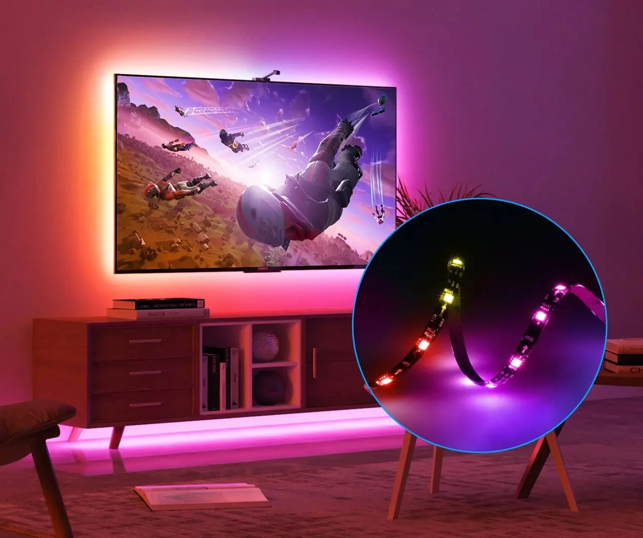 Banda LED + camera Govee H6199 TV Backlight T1 Wi-Fi RGBIC - 5