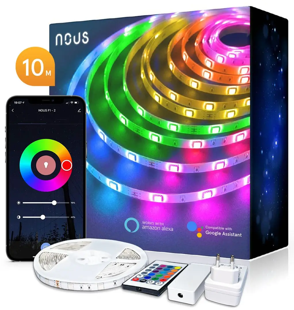 Banda LED RGB Nous Smart F2 Wi-Fi (White)